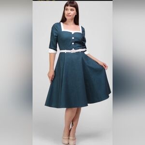 Collectif Linette Mermaid Swing Dress, VGUC, Size M